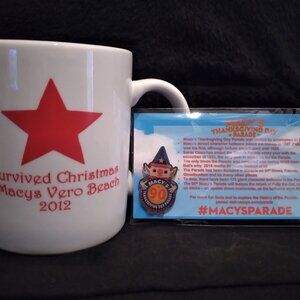 I Survived Christmas at Macy's Coffee Mug + Macy's Parade Tac Pin
